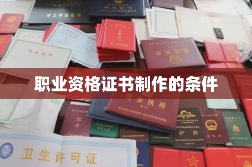 乐都职业资格证书制作的条件