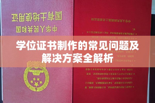 乐都学位证书制作的常见问题及解决方案全解析