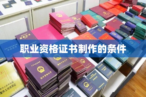 乐都职业资格证书制作的条件
