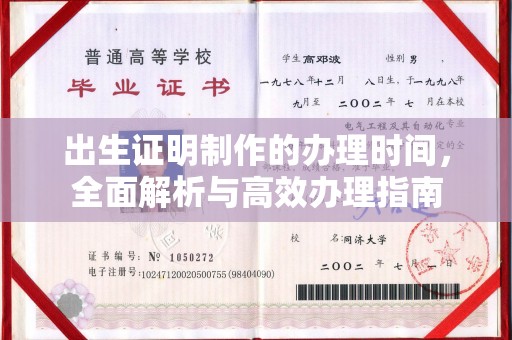 乐都出生证明制作的办理时间，全面解析与高效办理指南