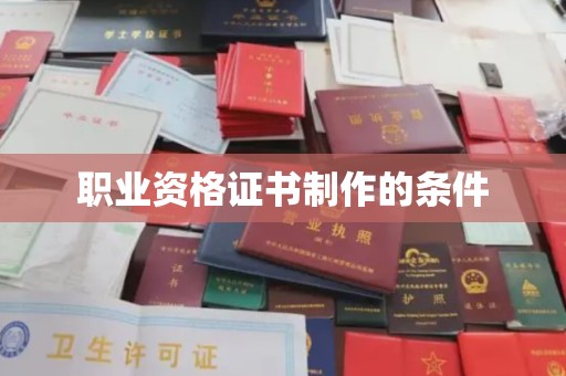 乐都职业资格证书制作的条件