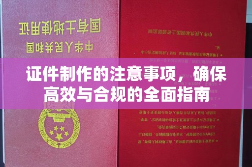 乐都证件制作的注意事项，确保高效与合规的全面指南